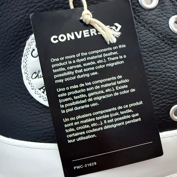 Converse CTAS Lugged 2.0 High Top Black Leather Boots Men 8.5‎ Women 10.5 - Picture 9 of 12